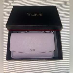 Tumi Purple Wallet Crossbody Bag
